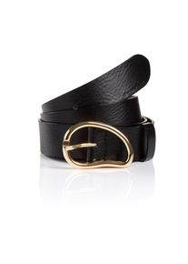 Lederg&uuml;rtel Tom Tailor "TTROSIE", Damen, Gr. 95, schwarz, Rindsleder, unifarben, G&uuml;rtel Lederg&uuml;rtel