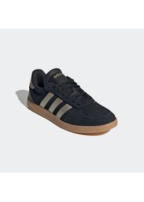 Sneaker adidas Sportswear "BREAKNET SLEEK", Damen, Gr. 42,5, core schwarz, cyber metallic, gum 3, Leder, Synthetik, Schuhe Sneaker