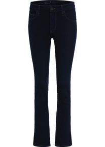 Slim-fit-Jeans Mustang "Rebecca", Damen, Gr. 34, L&auml;nge 30, blau (rinse washed), Denim/Jeans, Obermaterial: 65% Baumwolle, 31% Polyester, 4% Elasthan, lang, Jeans Slim-fit-Jeans