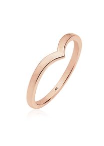 Silberring Elli "Ring V-Stacking Geo Trend Blogger 925 Sterling Silber" Gr. 46, rosa (rosegold), Fingerringe, Damen, 46, Silber 925 (Sterlingsilber), Silberring