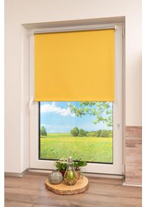 Seitenzugrollo K-home "Thermo Klemmfix-Rollo" Gr. 26, gelb, B:75cm H:200cm, Polyester, Rollos, Seitenzugrollo, 1 St&uuml;ck, Topseller
