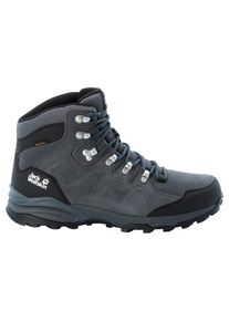 Hikingschuh Jack Wolfskin "REFUGIO TEXAPORE MID M", Herren, Gr. UK 9,5 - EU 44, Normalschaft, grau (grau, schwarz), Main Material Second Material 100% Polyamide Lining Sole 100% Rubber/ EVA, Schuhe Hikingschuh