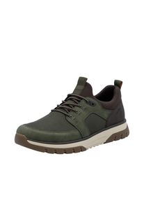 Slip-On Sneaker Rieker, Herren, Gr. 46, bunt (khaki, dunkelbraun), Lederimitat, Textil, Schuhe Slip-On Sneaker, Slipper, Schlupfschuh, Halbschuh mit weicher MemoSoft-Innensohle