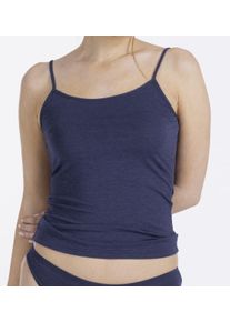 Achseltop Nina von C. "Light & Easy", Damen, Gr. 38, N-Gr, blau (denim melange), Obermaterial: 95% Modal, 5% Elasthan, meliert, bequem, Rundhals, Unterhemden Achseltop, basic, weich, atmungsaktiv, bequem, Rundhalsausschnitt, schmale Tr&auml;ger