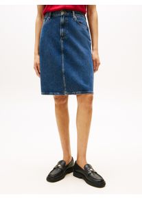 Jeansrock Tommy Hilfiger "DNM DEE STRAIGHT KNEE RW SKIRT", Damen, Gr. 38, dee, Web, Obermaterial: 100% Baumwolle, unifarben, straight fit kniefrei, R&ouml;cke Jeansrock
