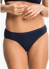 Bikinislip Speidel "Cotton&More", Damen, Gr. 36, 2 Stk., blau (blauberry), Single Jersey, Obermaterial: 56% Baumwolle, 34% Polyamid, 10% Elasthan, gestreift, unifarben, k&ouml;rpernah, Unterhosen Bikinislip, bequem, elastisch, modern, weich, basic, Baumwollmix, Topseller