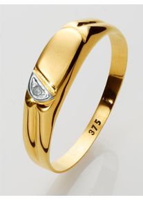 Fingerring Lady Gr. 17, gold (gelbgold 375), Fingerringe, Damen, 17, Metall, Fingerring