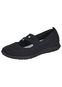 Riemchenballerina Remonte, Damen, Gr. 38, schwarz, Textil, Schuhe Riemchenballerina, Slipper, Schlupfschuh, Slip-On Sneaker im sportiven Design