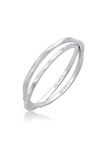 Silberring Elli "Ring Wickelring Handmade Vintage Style 925 Silber" Gr. 54, silber, Fingerringe, Damen, 54, Silber 925 (Sterlingsilber), Silberring