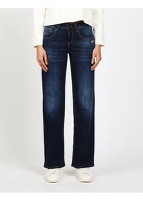 Straight-Jeans Gang "94RIVER", Damen, Gr. 31, N-Gr, blau (blau schwarz authentic wash), Denim/Jeans, Obermaterial: 98% Baumwolle, 2% Elasthan, regular fit, Jeans Straight-Jeans, mit zus&auml;tzlicher kleiner Ges&auml;&szlig;tasche