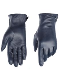 Lederhandschuhe Pearlwood "PAM", Damen, Gr. 8, blau, Schafsleder, unifarben, Handschuhe Lederhandschuhe, weiches Fleece-Innenfutter, Temperaturregulierend, Seitenschlitz