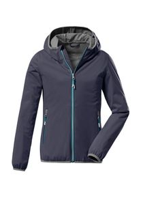 Funktionsjacke Killtec "KOS 164 GRLS JCKT", Kinder, Gr. 128, blau (nachtblau), Oberstoff: 100% Polyester, Jacken Funktionsjacke, Ultraleichte, wasserabweisende M&auml;dchenjacke, packbar, reflektierend