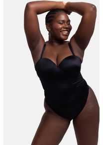 Stringbody Dorina "Sublime Sculpt", Damen, Gr. 75, Cup D, schwarz, Obermaterial: 79% Polyamid, 17% Elasthan, 4% Polyester, unifarben, Bodys Stringbody, Mit abnehmbaren Tr&auml;gern