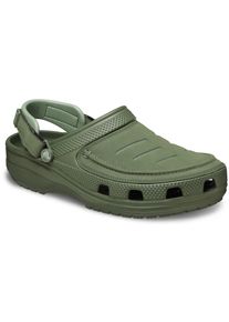 Clog Crocs "Yukon Vista II LiteRide Clog", Herren, Gr. 43, gr&uuml;n (khaki, army gr&uuml;n), Croslite&trade;, Lederimitat, Schuhe Clog, Sommerschuh, Gartenschuh, Trekking, mit komfortablem Fersenriemen