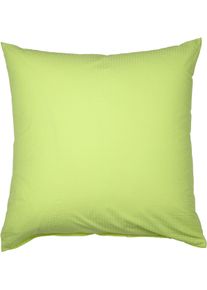 Kissenbezug Janine "PIANO 0125 31 80x80", gr&uuml;n (apfelgr&uuml;n), B:40cm L:40cm, Mako-Soft-Seersucker, Obermaterial: 100% Baumwolle, Kissenbez&uuml;ge, Kissenbezug, mit Rei&szlig;verschluss