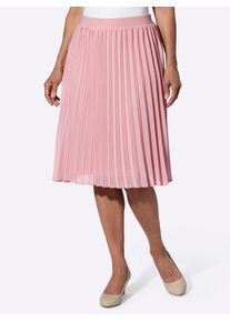 Plisseerock Classic Basics, Damen, Gr. 19, lila (hortensie), 100% Polyester, unifarben, knielang, R&ouml;cke Plisseerock