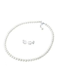 Ohrring und Ketten Set Elli "Schmuckset Muschelkernperlen 925 Sterling Silber" Gr. 40, wei&szlig;, Schmuck_Sets, Damen, 40, Silber 925 (Sterlingsilber), Ohrring und Ketten Set