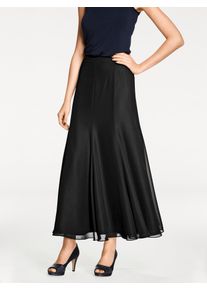 Godetrock Heine, Damen, Gr. 36, schwarz, 100% Polyester, unifarben, lang, R&ouml;cke Godetrock