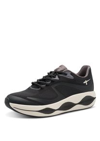 Plateausneaker Tamaris "VITALA", Damen, Gr. 38, schwarz (schwarz, kombiniert), Synthetik, Textil, Schuhe Plateausneaker, Plateau, Freizeitschuh, Schlupfschuh mit Ortholite-Ausstattung