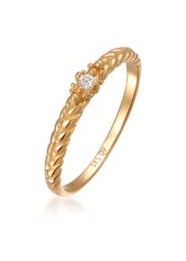 Diamantring Elli DIAMONDS "Ring Elli DIAMONDS Ring Diamant Wei&szlig; Brillantschliff (0.006 ct) 585 Gelbgold" Gr. 54, gold, Fingerringe, Damen, 54, Gelbgold 585, Diamantring
