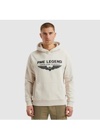 PME-Legend Kapuzensweatshirt PME LEGEND "Hooded soft terry with logo", Herren, Gr. XL, beige (birch), Sweatware, Obermaterial: 80% Baumwolle, 20% Polyester, bestickt, regular fit taillenbedeckt, Rippb&uuml;ndchen, Sweatshirts Kapuzensweatshirt, mit Logostickerei