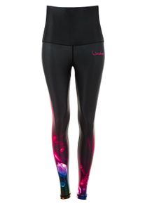 Leggings WINSHAPE "HWL102-COSMIC", Damen, Gr. XL, Normalgr&ouml;&szlig;en, schwarz (cosmic), 80% Polyester, 20% Elasthan, Hosen Leggings, Core-Stability-Bund mit Bauch-Weg-Effekt