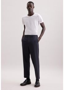 Chinohose Seidensticker, Herren, Gr. 54, Normalgr&ouml;&szlig;en, grau, 53% Polyester, 45% Wolle, 2% Elasthan, unifarben, Hosen Chinohose