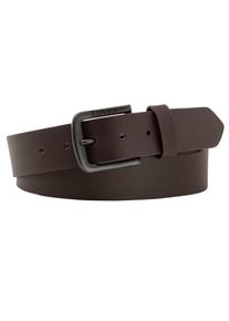 Levi's Lederg&uuml;rtel LEVI'S "SEINE METAL G&Uuml;RTEL", Damen, Gr. 85, braun (dunkelbraun), Leder, unifarben, G&uuml;rtel Lederg&uuml;rtel, SEINE METAL BELT
