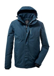 Outdoorjacke Killtec "KOW 161 MN JCKT", Herren, Gr. L, blau (dunkelpetrol), Obermaterial: 100% Polyester.Futter: 100% Polyester.F&uuml;llung: 100% Polyester, Jacken Outdoorjacke, Wasser- und winddichte Funktionsjacke mit abnehmbarer Kapuze
