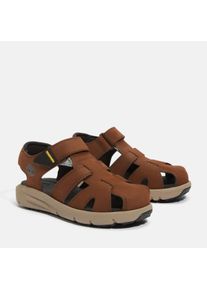 Sandale Timberland "MOTION DUNE FISHERMAN SANDAL", M&auml;dchen, Gr. 25, braun (schwarz braun), Synthetik, Schuhe Sandale