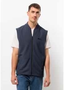 Fleeceweste Jack Wolfskin "LIGHT CURL VEST M", Herren, Gr. L (52), blau (night, blau), OBERSTOFF: 100% POLYESTER. Futter: 100% POLYESTER, Westen Fleeceweste