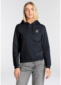 Kapuzensweatshirt Converse "WOMEN'S Converse POLAR FLEECE OVERSIZED HOODIE", Damen, Gr. M (38), schwarz, Jersey, Obermaterial: 100% Baumwolle, unifarben, Sweatshirts Kapuzensweatshirt