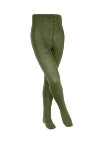 Strickstrumpfhose Falke "Comfort Wool", M&auml;dchen, Gr. 110/116, gr&uuml;n (sern gr&uuml;n), Obermaterial: 70% Schurwolle, 16% Polyamid, 12% Baumwolle, 2% Elasthan, unifarben, Strumpfhosen Strickstrumpfhose, blickdicht, leichte, w&auml;rmende Merinowolle au&szlig;en