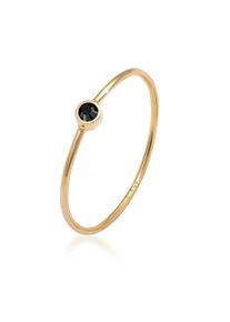 Silberring Elli "Ring Stacking Basic Kristalle 925 Silber" Gr. 46, gold, Fingerringe, Damen, 46, Silber 925 (Sterlingsilber), Silberring