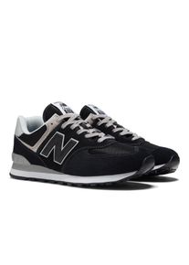 Sneaker New Balance "ML574 Core", Herren, Gr. 41,5, schwarz-wei&szlig; (schwarz, grau), Leder, Textil, Schuhe Sneaker
