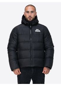 Steppjacke Lonsdale "TROVER", Herren, Gr. XL, schwarz (schwarz, wei&szlig;), Obermaterial: 100% Polyester, Jacken Steppjacke