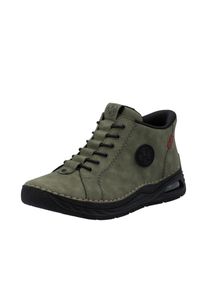Slip-On Sneaker Rieker "Ready2GO", Damen, Gr. 43, khaki, Nubuklederimitat, Schuhe Slip-On Sneaker, High Top Sneaker, Boots, Stiefelette mit verst&auml;rkter Fersenkappe