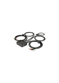 StarTech.com KVM-switch med kabel, 3840 x 2160, HDMI-uttag / 2x USB-A-uttag / 2x 3,5 mm stereouttag - 2x HDMI-kontakt / 2x USB-A-kontakt / 4x 3,5 mm 