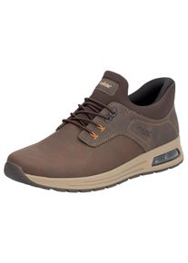 Slip-On Sneaker Rieker "Ready2GO", Herren, Gr. 45, braun (dunkelbraun), Lederimitat, Textil, Schuhe Slip-On Sneaker, Schlupfschuh, Freizeitschuh Ready2go mit gepolstertem Schaftrand