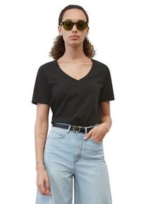 Marc O'Polo V-Shirt MARC O'POLO, Damen, Gr. L, schwarz, Jersey, Obermaterial: 100% Baumwolle, V-Ausschnitt, Shirts V-Shirt