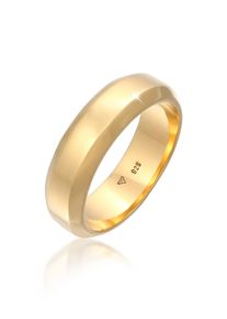 Silberring Kuzzoi "Ring Herren Bandring Basic 925 Silber" Gr. 64, gold, Fingerringe, Herren, 64, Silber 925 (Sterlingsilber), Silberring