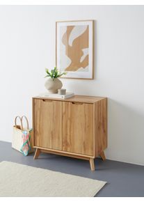 Sideboard OTTO HOME "Pandrup", braun (eiche), B:80cm H:75cm T:40cm, Dekorfolie, Hartfaserplatte, MDF, Sideboards, Sideboard, Kommode mit 2 T&uuml;ren und 2 verstellbare Einlegeb&ouml;den, B:80 cm, H:75 cm