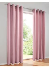 Vorhang HEINE HOME Gr. 3, lila (mauve), B:140cm H:225cm, Polyester, Gardinen, Vorhang