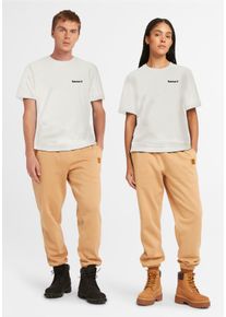 T-Shirt Timberland "Small Linear Logo Print Tee", Damen, Gr. S, wei&szlig; (vintage whit), Jersey, Obermaterial: 100% Baumwolle, Rundhals, Shirts T-Shirt
