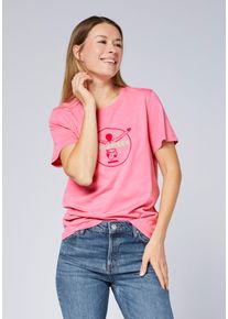 Print-Shirt Chiemsee, Damen, Gr. XL (42), chateau rose, 100% Baumwolle, Rundhals, Shirts Print-Shirt