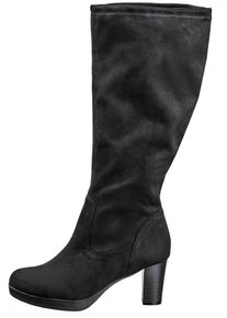 Weitschaftstiefel sheego, Damen, Gr. 38, XL-Schaft, schwarz, Lederimitat, Schuhe Weitschaftstiefel