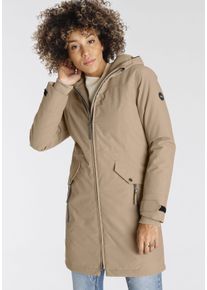 Funktionsparka Polarino, Damen, Gr. 40, beige, Web, Obermaterial: 100% Polyester. Futter: 100% Polyester. Wattierung: 100% Polyester, mit Riegel,verstellbar Rippstrickb&uuml;ndchen mit verstellbarem Klettverschluss, Jacken Funktionsparka, wasserdicht, atmungsaktiv & winddicht. Wassers&auml;ule 3000mm