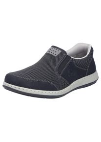 Slipper Rieker, Herren, Gr. 47, schwarz, Nubuklederimitat, Textil, Schuhe Slipper, Slip-on Sneaker, Schlupfschuh, Halbschuh, Freizeitschuh mit Stretch, Topseller