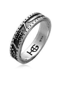 Silberring HAZE & GLORY "Ring Bandring - Foresight 925 Silber" Gr. 56, silber, Fingerringe, Herren, 56, Silber 925 (Sterlingsilber), Silberring