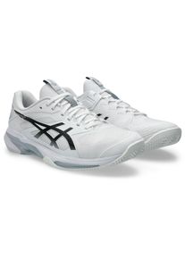 Tennisschuh asics "SOLUTION SPEED FF 4 CLAY", Herren, Gr. 42, wei&szlig;, schwarz, Textil, Schuhe Tennisschuh, Sandplatzschuhe f&uuml;r Aschepl&auml;tze